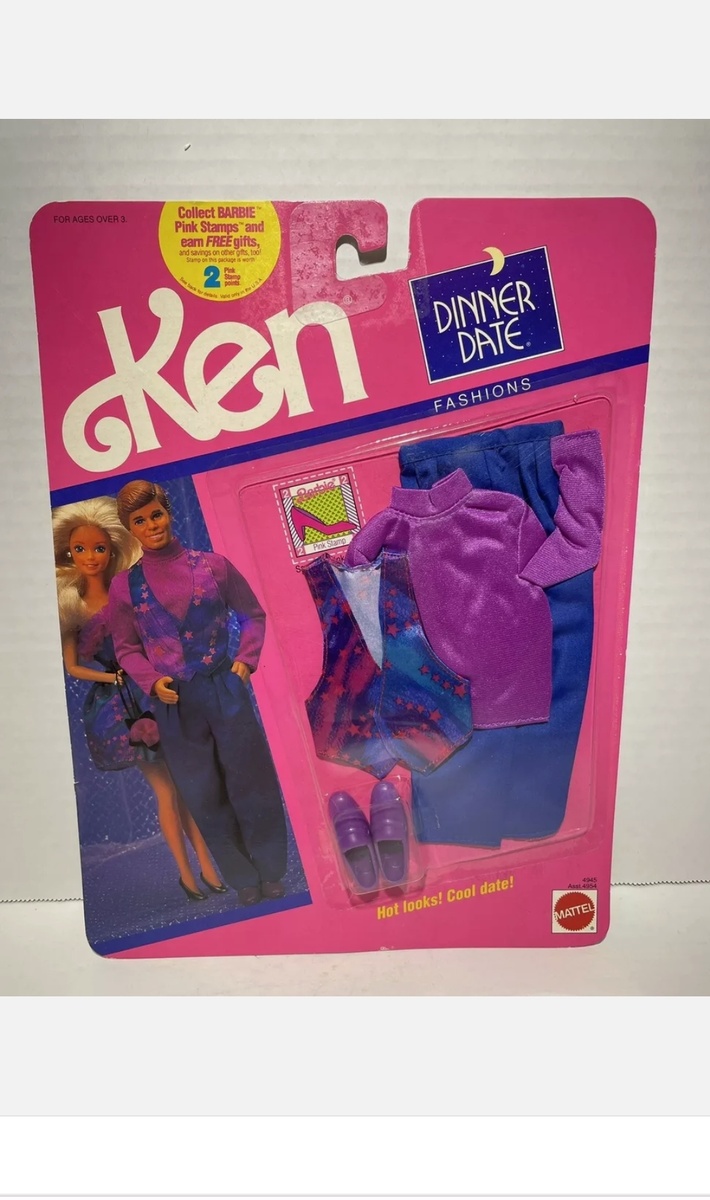 Vintage Barbie KEN Dinner Date Fashions 1990. Скрингот автора с eBay.com