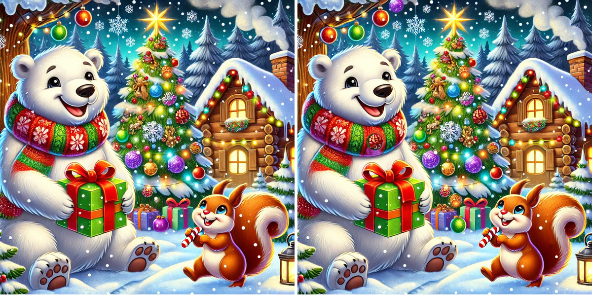 Загадка на внимательность: найдите 10 отличий!