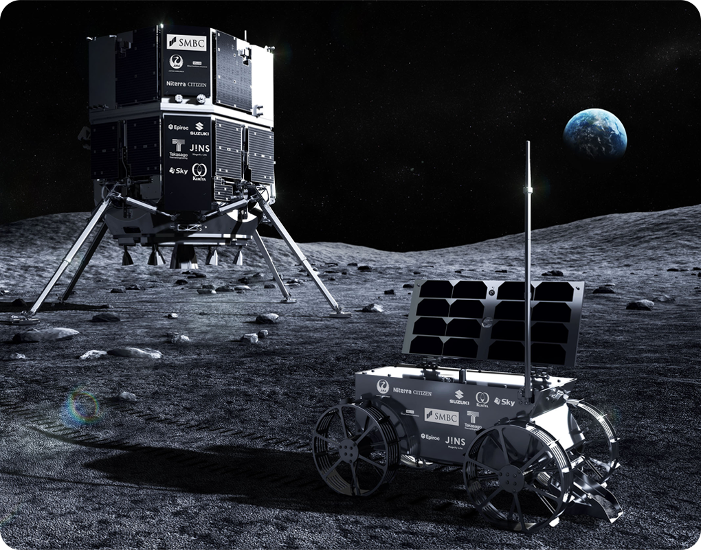 Зонд Hakuto-R Mission 2 и лунный ровер Tenacious