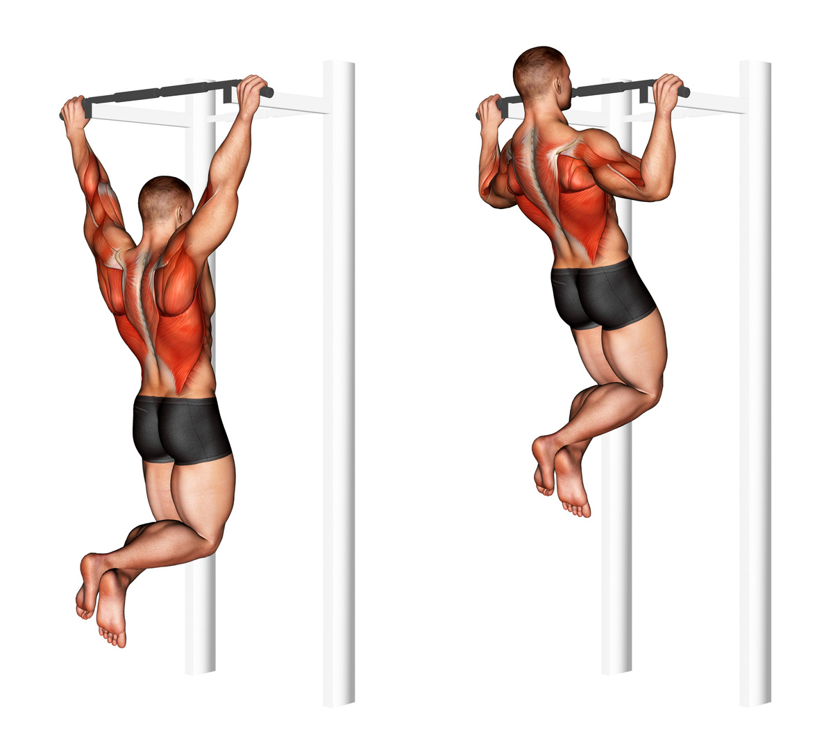 Подтягивания широкими хватом