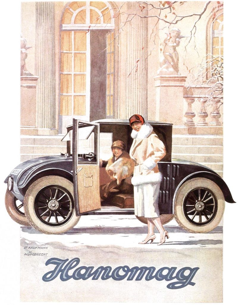 Hanomag 2/10 PS (1925–1928 гг.). Первый германский «народный автомобиль», стоил всего 2800 марок. Выпущено 15 775 штук. За бескрылую форму кузова получил прозвище Kommissbrot, то есть «пайка», «солдатский паек» (Kommiß — так с XVI века в Пруссии называли военный отряд).