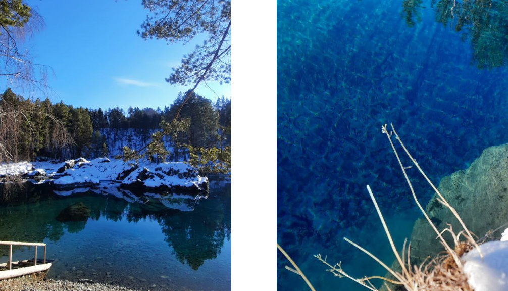 Цвет воды фантастический. На фото - вторая половина февраля