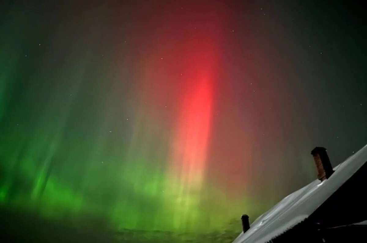    Северное сияние наблюдали в небе над Томской области 1 января