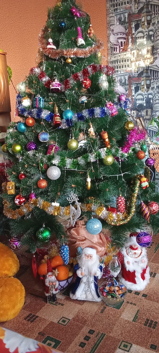 Наша ёлочка и новогодние гости.