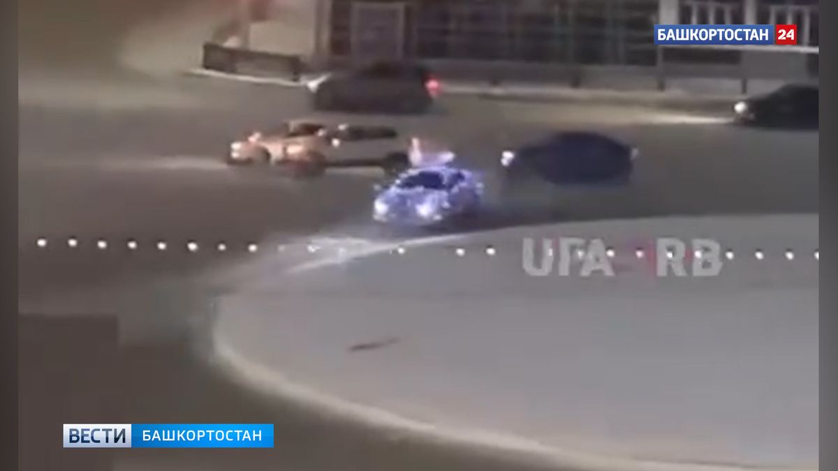    Устроившего дрифт с фейерверками водителя Cadillac задержали в Уфе