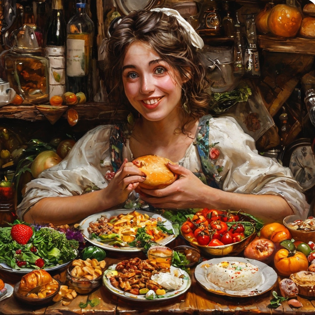 Наслаждаемся едой, так видит Шедеврум