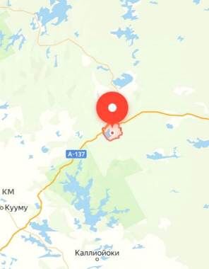 г. Костомукша на карте, республика Карелия 