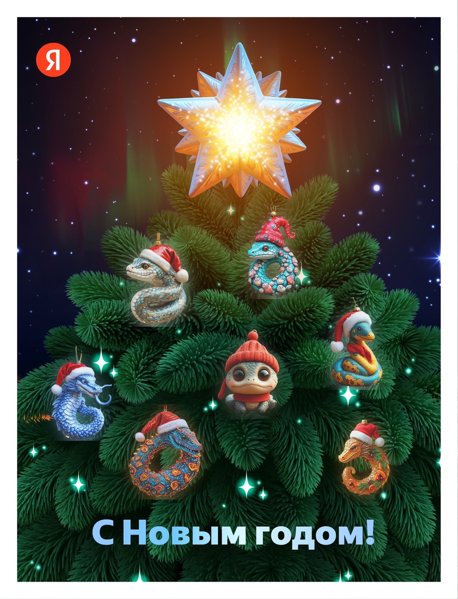 С Новым годом! Пусть этот год принесет тебе море радости, любви и тепла. Желаю, чтобы каждый день был наполнен счастьем, а мечты сбывались легко и быстро. Пусть все твои надежды и стремления обретают форму, а рядом всегда будут те, кто делает жизнь ярче и прекраснее.