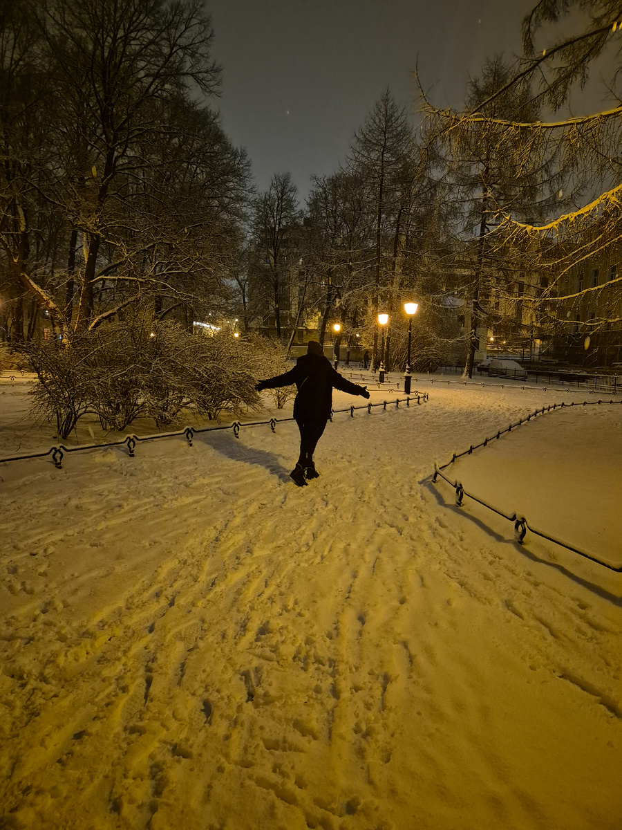 В саду Салтыкова-Щедрина на Кирочной улице 