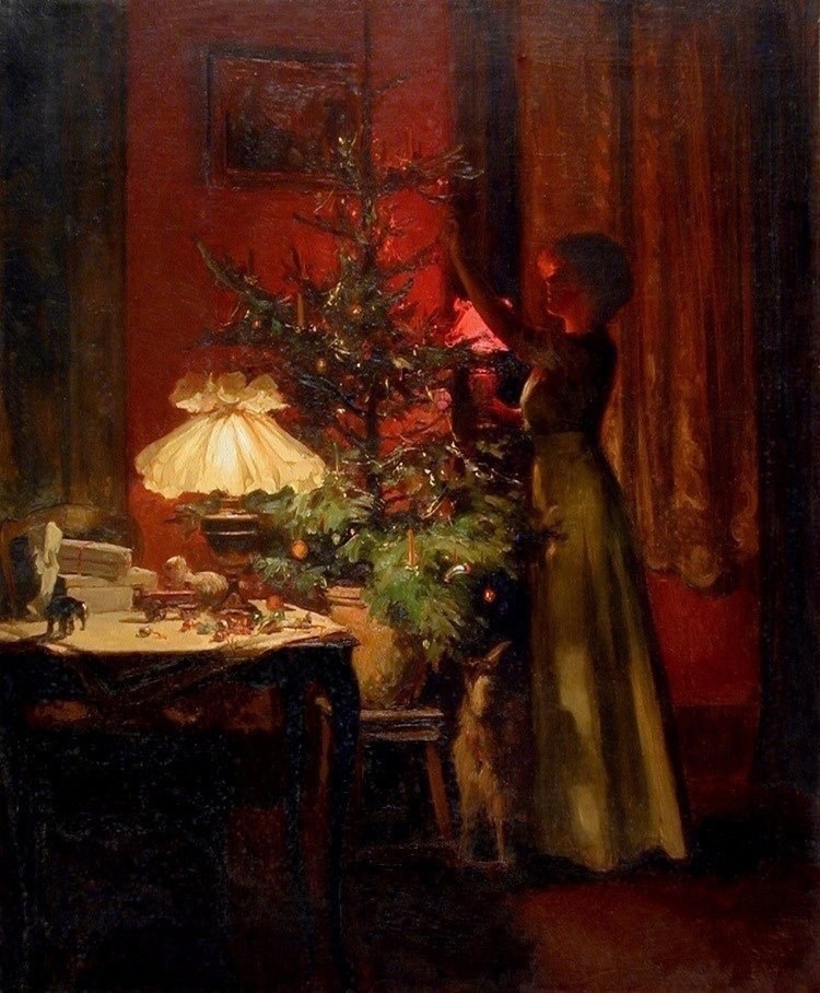  "Украшение ёлки" Марсель Ридер (1862–1942). Частная коллекция.