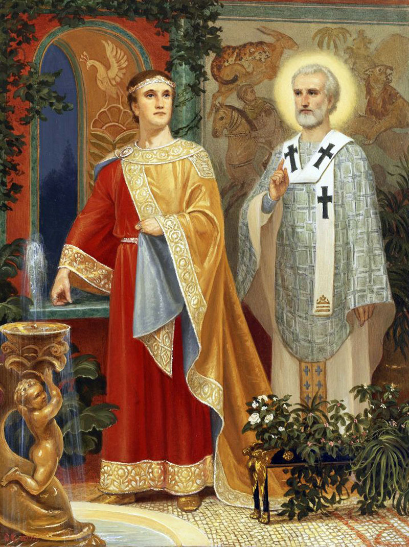 Явление Святого Николая Чудотворца императору Константину (худ. Ефошкин С.Н.)