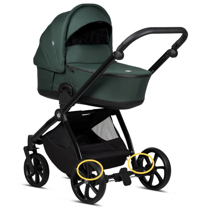 Коляска Tutis Mio 3+ с пружинными амортизаторами.