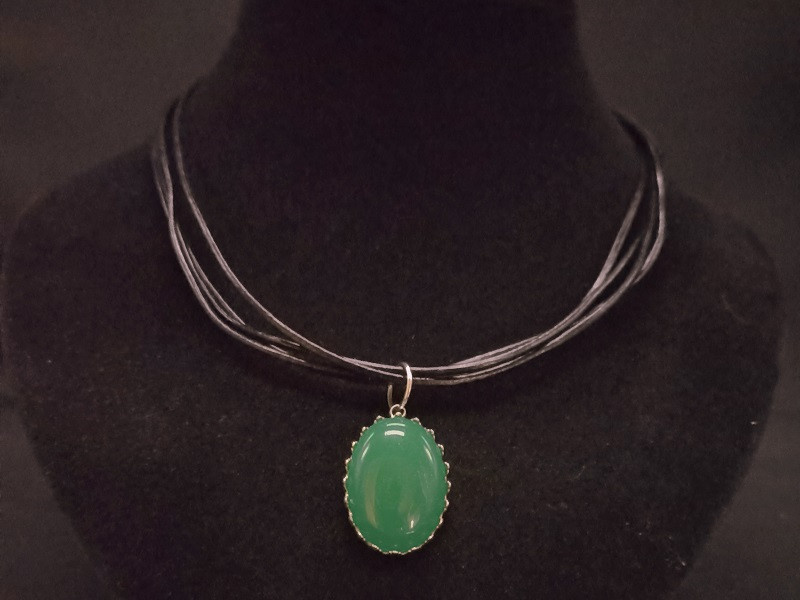 Кулон Жади Ар Деко с нефритом. Возможен повтор на заказ 