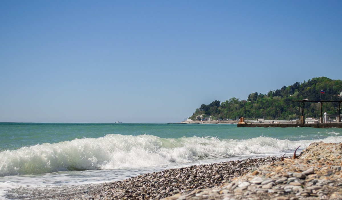 Море у Хосты. Фото с сайта https://cool-readers.ru/foto/xosta-chernoe-more. Взято с Яндекс.Картинки