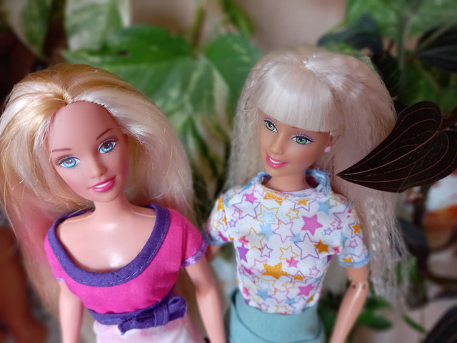 куклы барби All Grow Up Teen Skipper 1996 и  Stroll 'N Play Barbie 2001