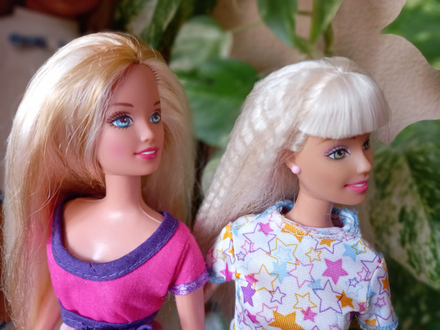 куклы барби All Grow Up Teen Skipper 1996 и  Stroll 'N Play Barbie 2001