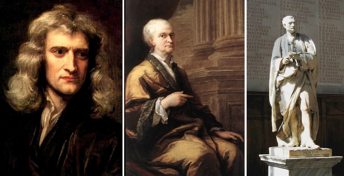 В центре один из последних портретов, 1712. Статуя в Тринити-колледже