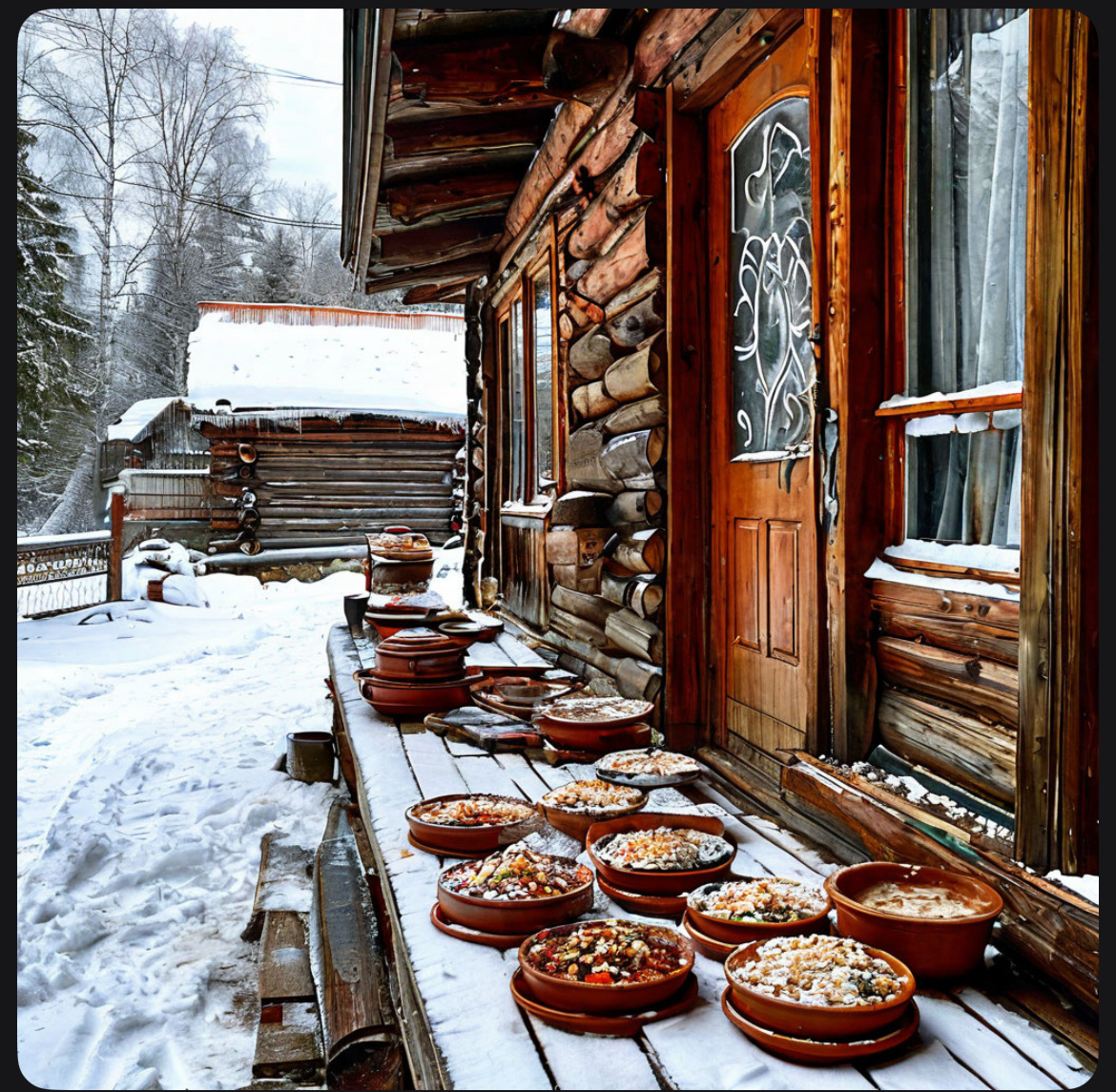 Как только в старину мороз не задабривали; блины, кутья и кисель поминальная покойнисья пища - самые безобидные му дары