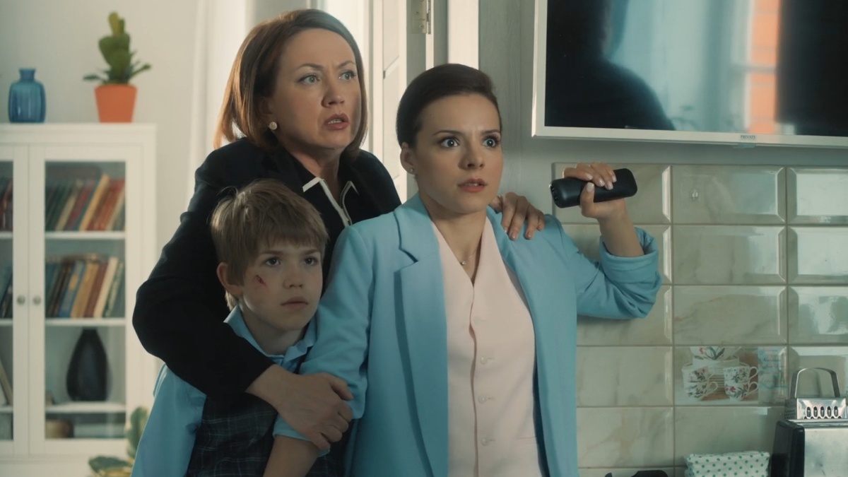 Ольга Ангелина с сыном Димой и старшей сестрой Татьяной