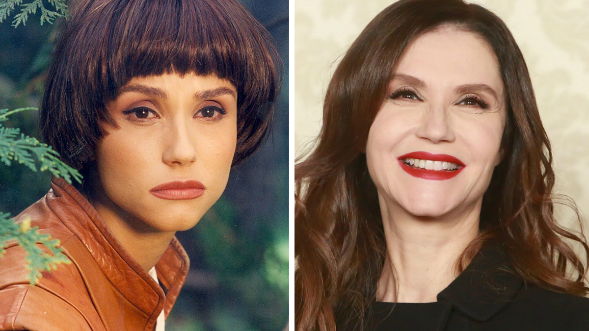 Алессандра во время сьемок «Пещеры Золотой Розы» и 33 года спустя