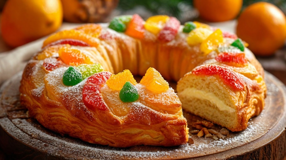 Roscón de Reyes - "Королевский кулич" со взбитыми сливками