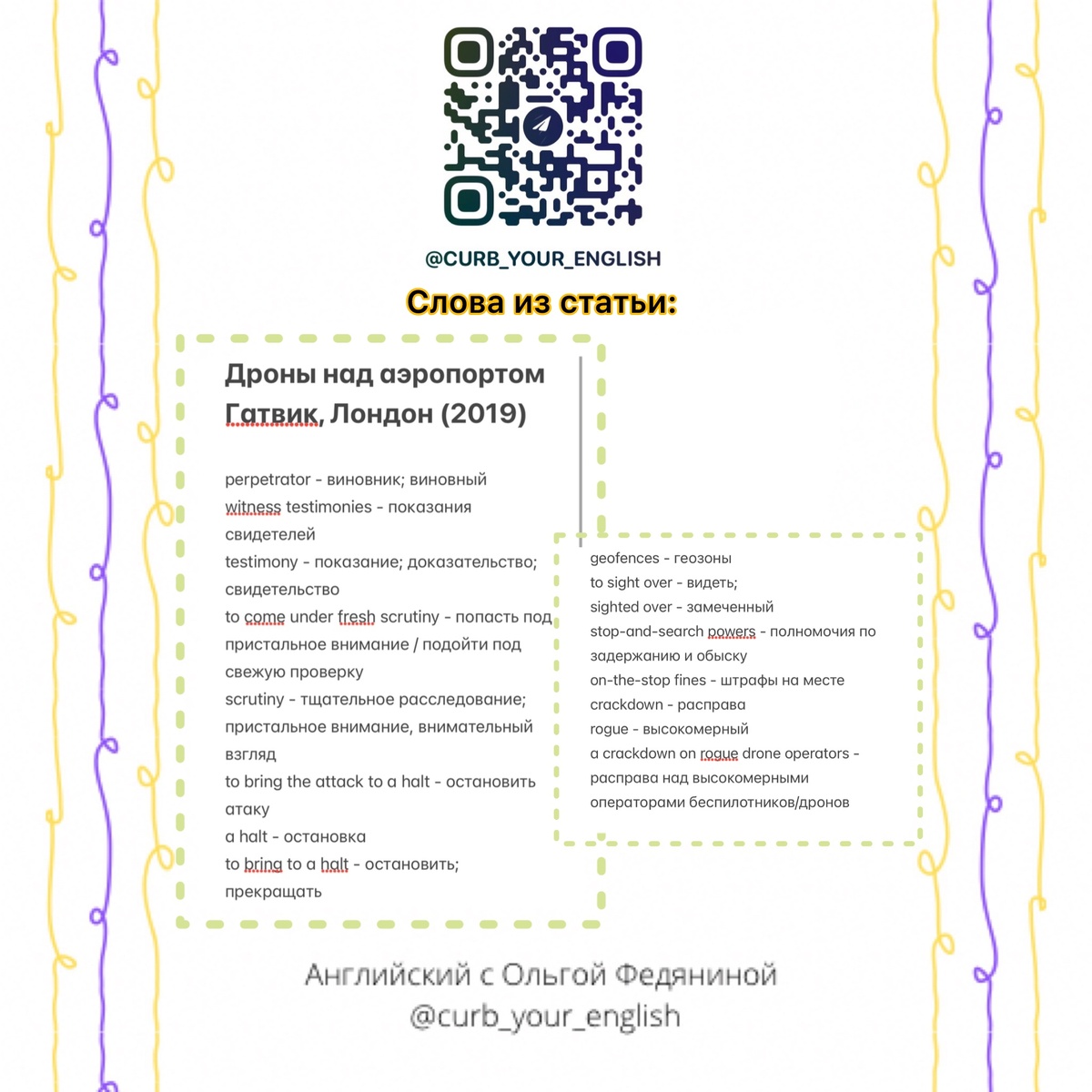 Слова из статьи, часть 2 