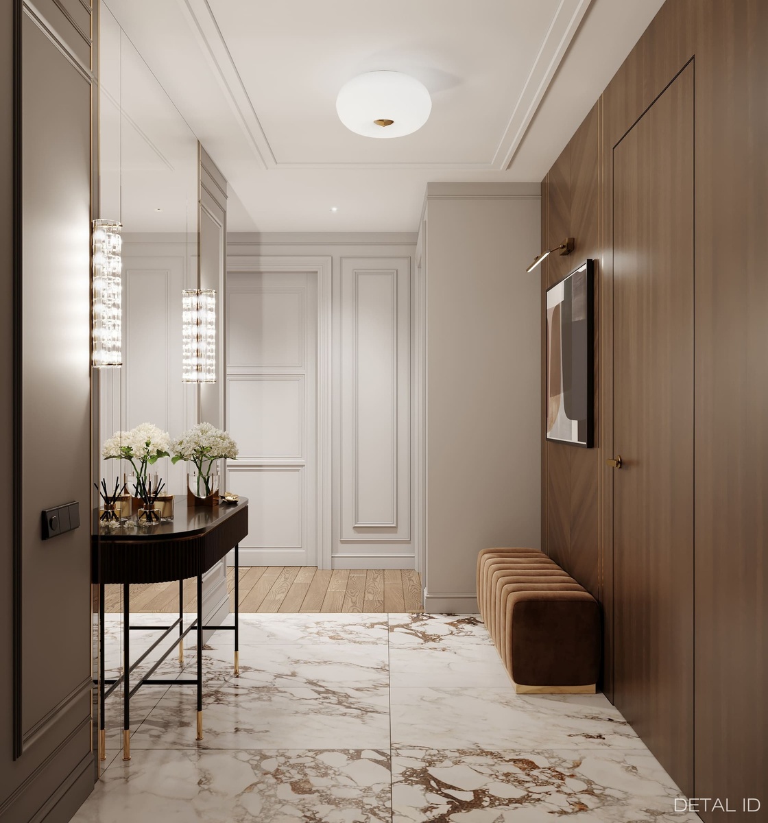 Прихожая в проекте квартиры в Самаре. Detal ID