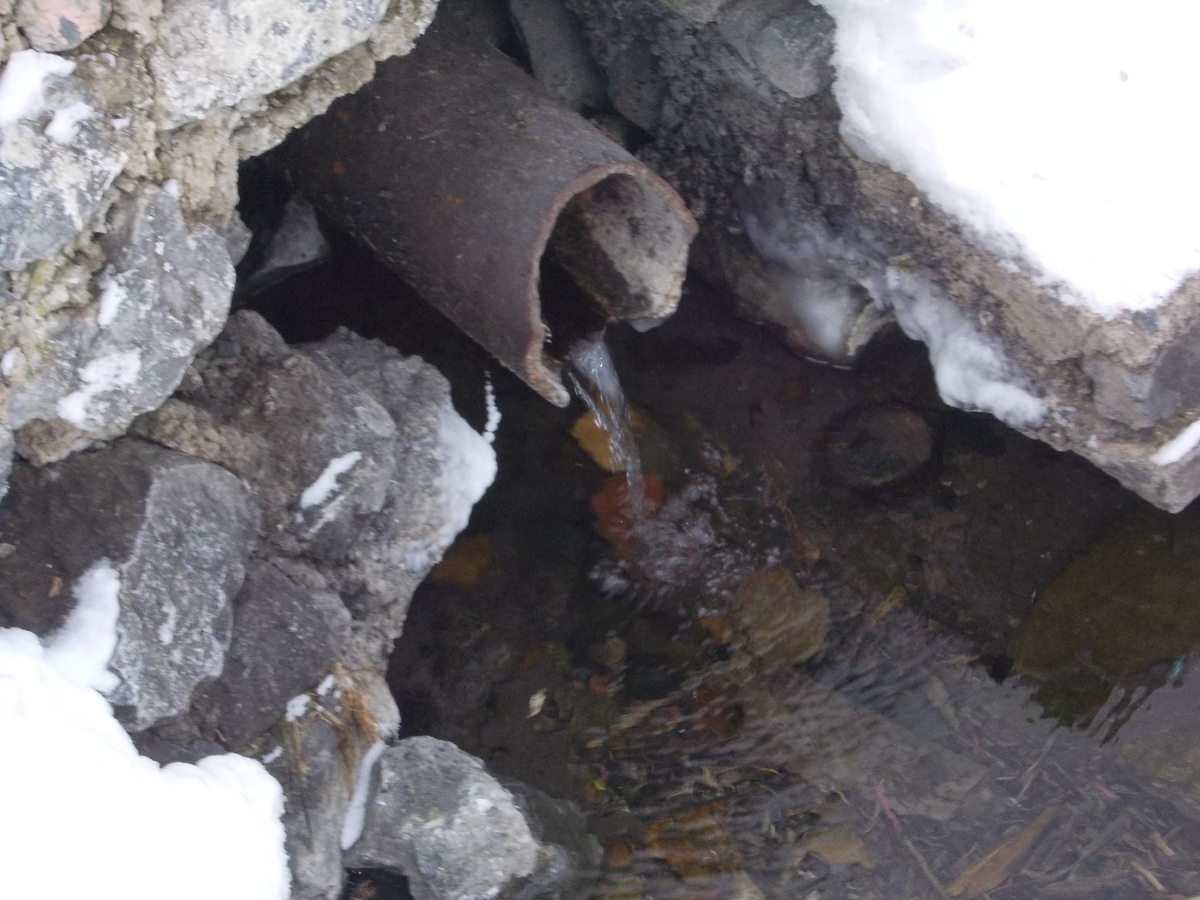 Кладку из камней сделали в 2005. Для декора. Фото автора.