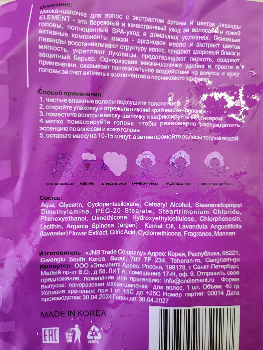 обратная сторона упаковки