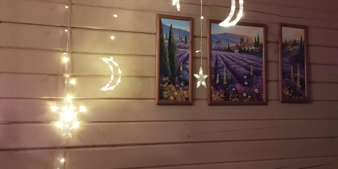 Новый год на даче у родных. Северное сияние.