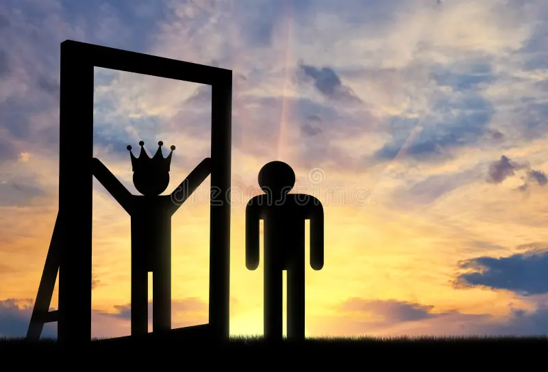 https://thumbs.dreamstime.com/b/concept-narcissism-selfishness-silhouette-icon-man-standing-mirror-sees-himself-reflection-98726762.jpg