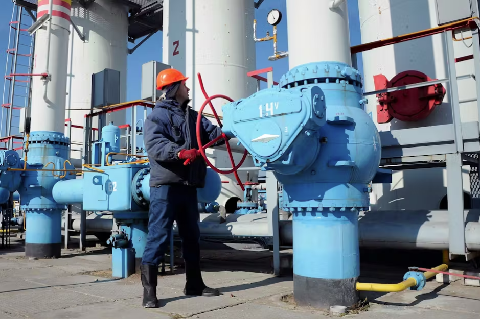 Газокомпрессорная станция в украинском селе Мрынь. До недавнего времени она перерабатывала газ, поставляемый «Газпромом» © Роман Пилипей/epa/dpa