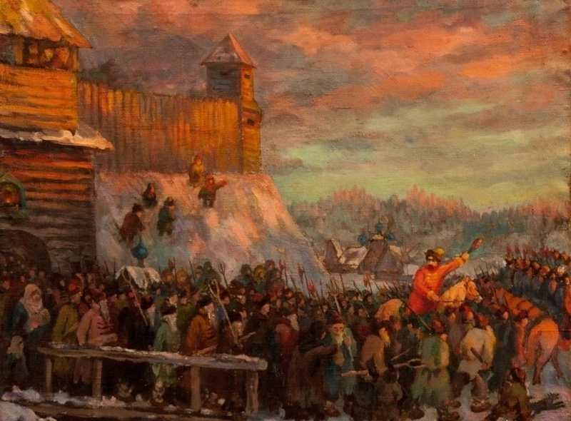 Иван Калинкин, «Выступление галичан на борьбу с польскими интервентами». Из фондов Галичского краеведческого музея.