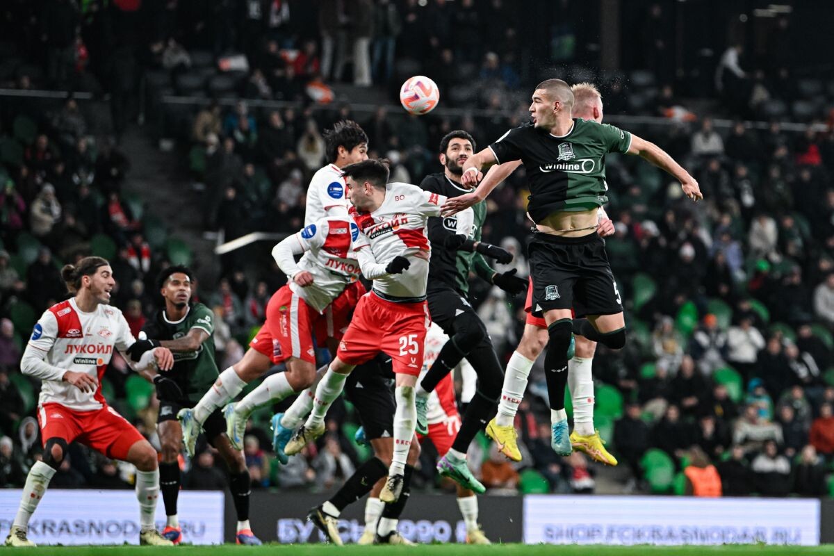 Эпизод матча «Краснодар» — «Спартак» 1 декабря 2024. Источник: premierliga.ru