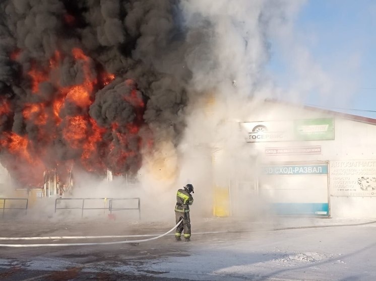     Пять машин сгорели в автосервисе в Амурске ФОТО: МЧС России по Хабаровскому краю
