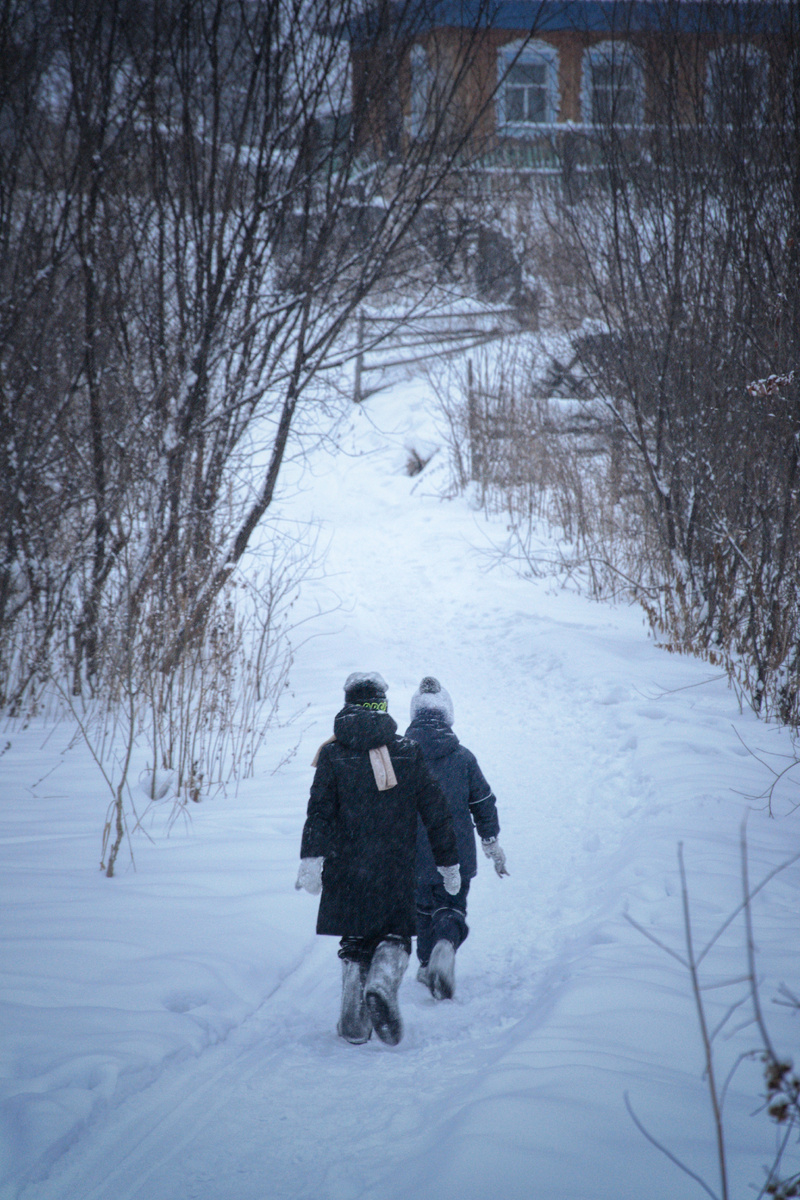 Домой после горки!