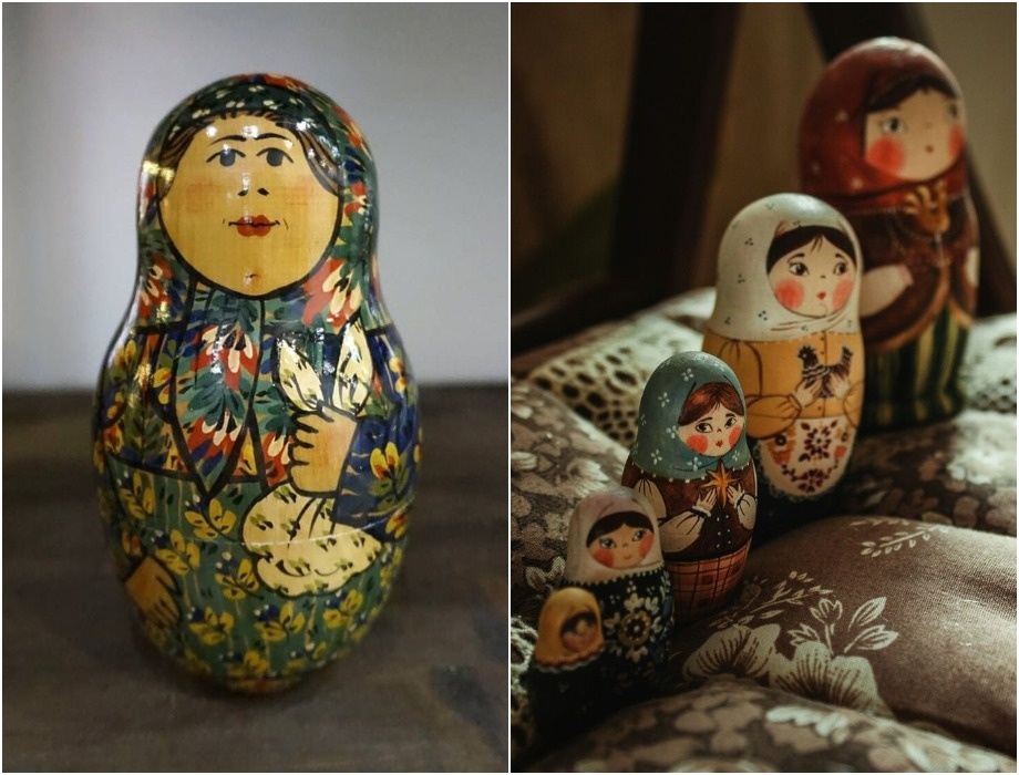 1. Матрёшки. Винтаж и современные. Иллюстрации из открытых источников. Коллажи авторские.