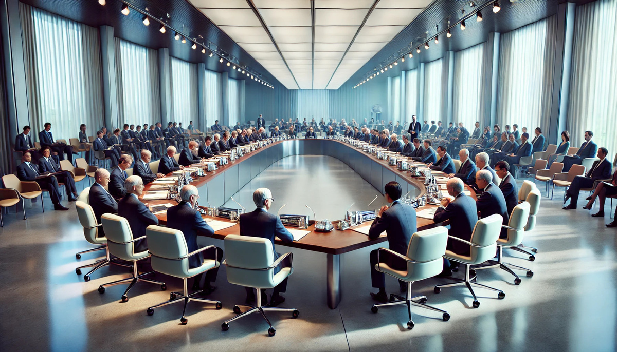 дипломатическая встреча, с общением на французском языке