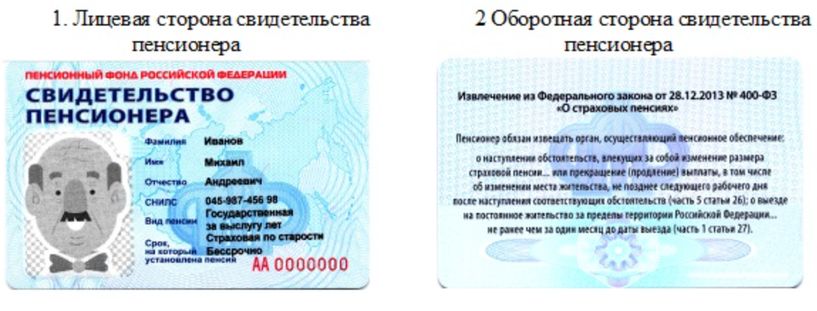 Как выглядит свидетельство пенсионера в 2025 году (источник: СФР)