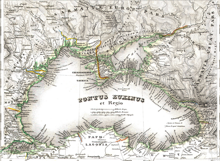 Старинная карта.