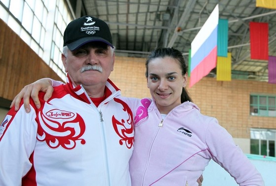    Евгений Трофимов и Елена Исинбаева