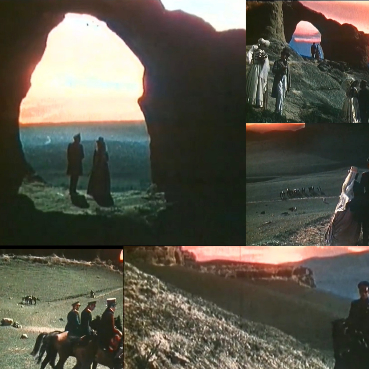 Коллаж мой из кадров фильма «Княжна Мери», 1955 г.