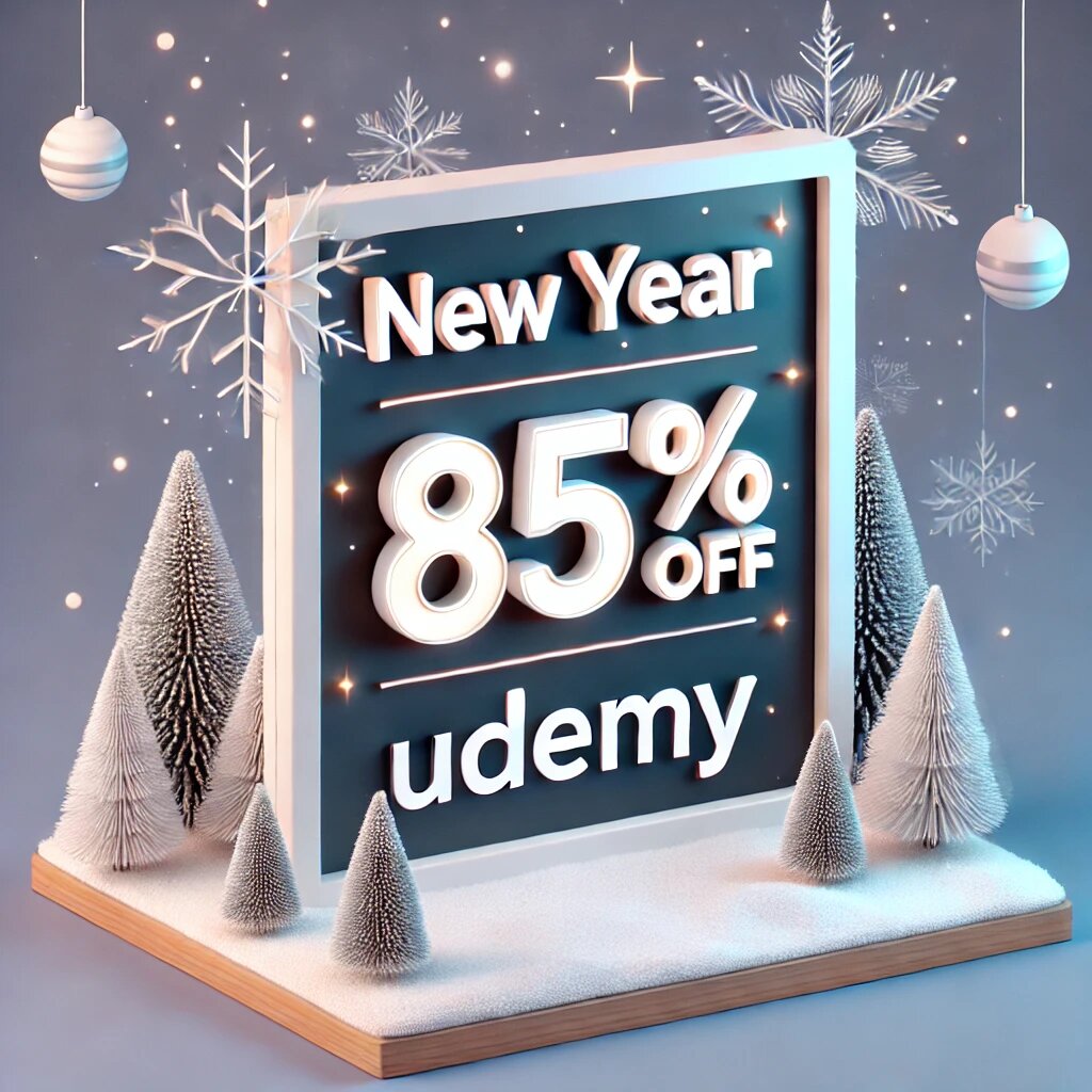 Новогодняя распродажа на Udemy - до 10 января скидки до 85%