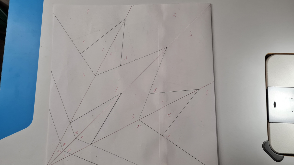 Отрисованный шаблон Звезда 