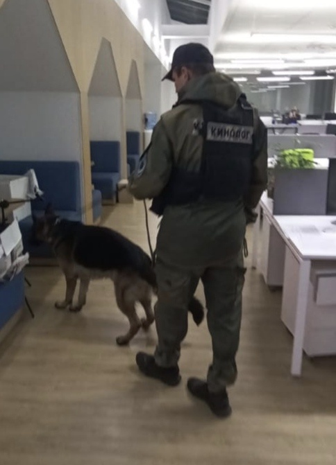 Кинологическая служба. Обследование объектов на предмет наличия взрывчатых веществ