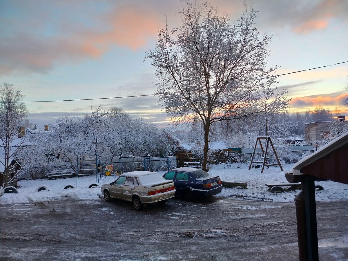 Утро 3 января. Наш двор