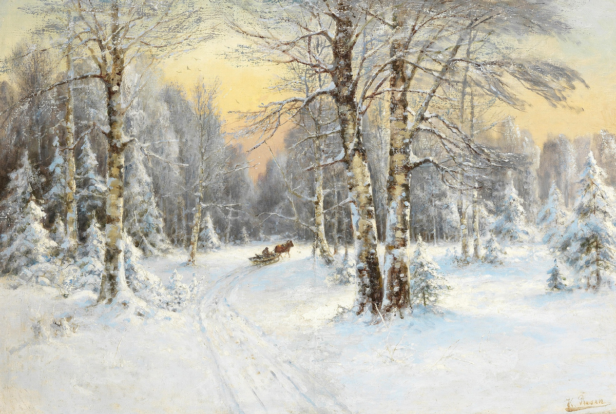 Карл Розен. "Зима в лесу".   