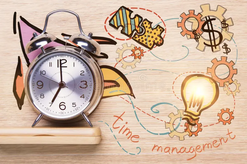 https://thumbs.dreamstime.com/b/time-management-concept-close-up-silver-alarm-clock-wooden-shelf-creative-business-drawings-background-91880663.jpg