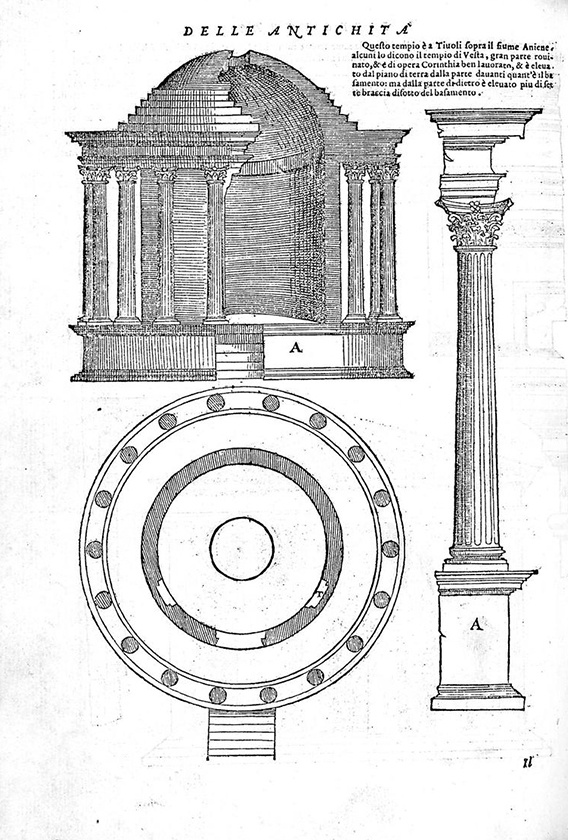 Себастьяно Серлио (изд. сер. XVI в.). Храм Весты в Тиволи.