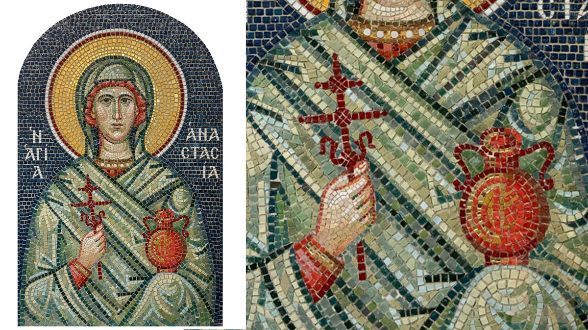 Икона из мозаики Св. Анастасия листайте галерею